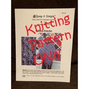 New Keep It Simple KS110 Barbara Selesnick Fringe Cabled Poncho Knitting Pattern
